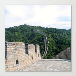 China Photography - Great Wall Of China Stretching Through Miles Of Forest Canvas Print