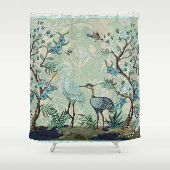 The Chinoiserie Panel Shower Curtain
