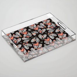 Heart Doodles Valentines Day Anniversary Pattern  Acrylic Tray