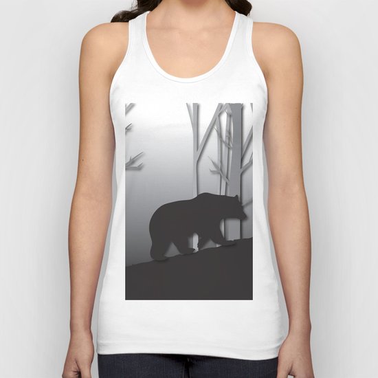 Walking Bear Unisex Tank Top
