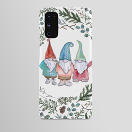 Christmas Gnome Greenery Circle Android Case