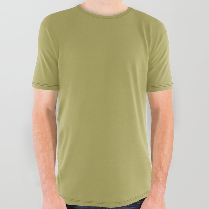Retro Palm Frond Green All Over Graphic Tee