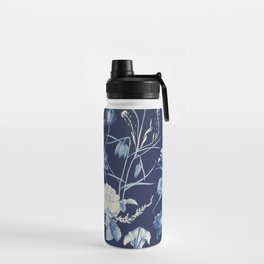 Cyanotype Painting (Roses, Orchids, Tulips, Fern, Fritillarias, etc) Water Bottle