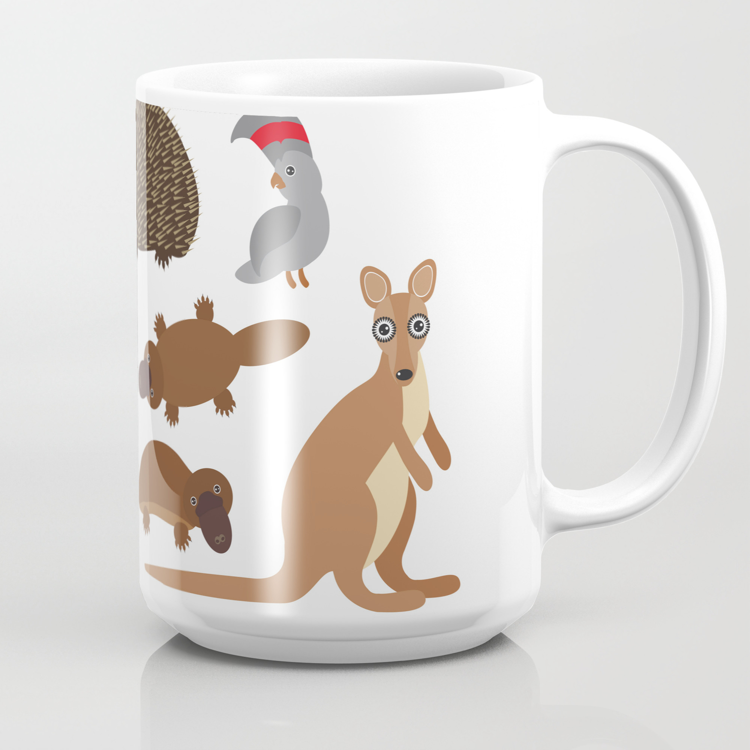Animals Australia Echidna Platypus Ostrich Emu Tasmanian Devil Cockatoo Parrot Wombat Crocodile Coffee Mug By Ekaterinap Society6 Our cartoon ceramic coffee mugs come in two sizes (11 oz. society6