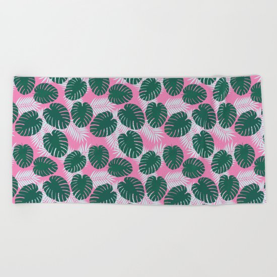 Tropical print Beach Towel
