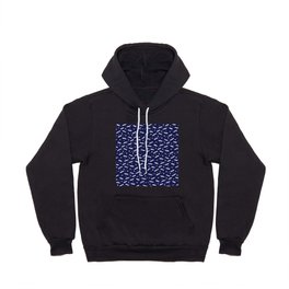 Christmas branches and stars - blue and white Hoody