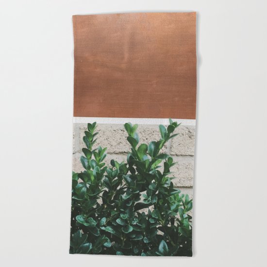 Plant + Copper #society6 #buyart #decor Beach Towel