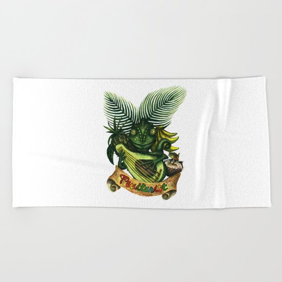 Left-handed Fruitarist Beach Towel
