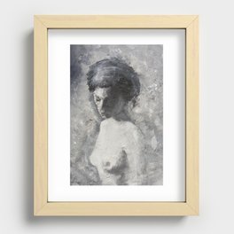 Winter Lady Recessed Framed Print