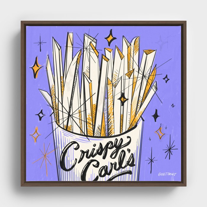 Crispy Framed Canvas | Drawing, Fries, French-fries, Potatoes, Sparkls, Food, Fast-food, Crispy-carls, Qsr, Fast-good