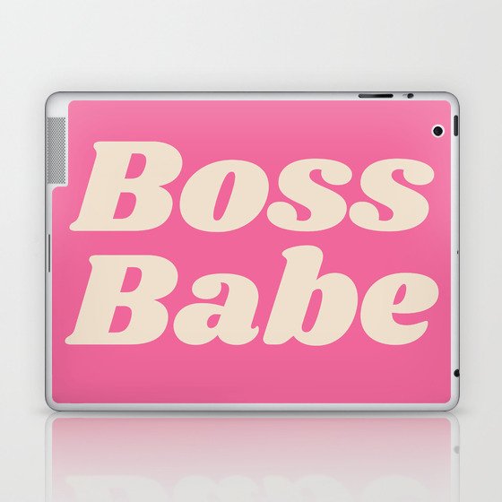Retro Boss Babe - Pink Laptop & iPad Skin