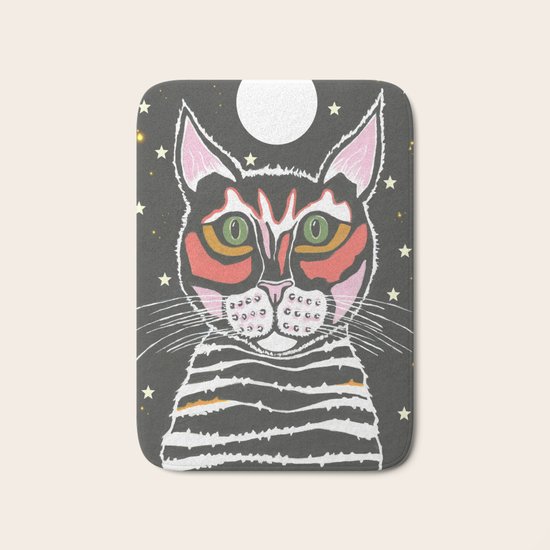 Moon Cat Bath Mat