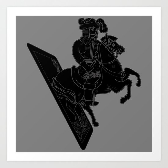 LAST CARD IN THE DECK BLACK Art Print