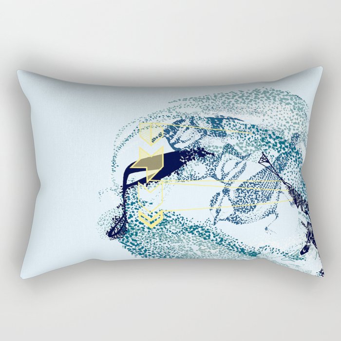 Abstract Bird Series - Murmuration Rectangular Pillow
