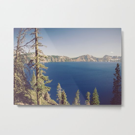 Beautiful Blue Crater Lake Metal Print