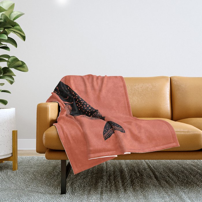 Salmon on Salmon Throw Blanket by Salty Raven Society6