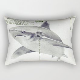 Postcard Shark Rectangular Pillow