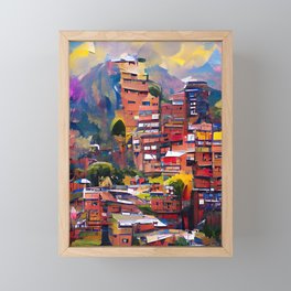 Bogota Colombia Illustration Framed Mini Art Print