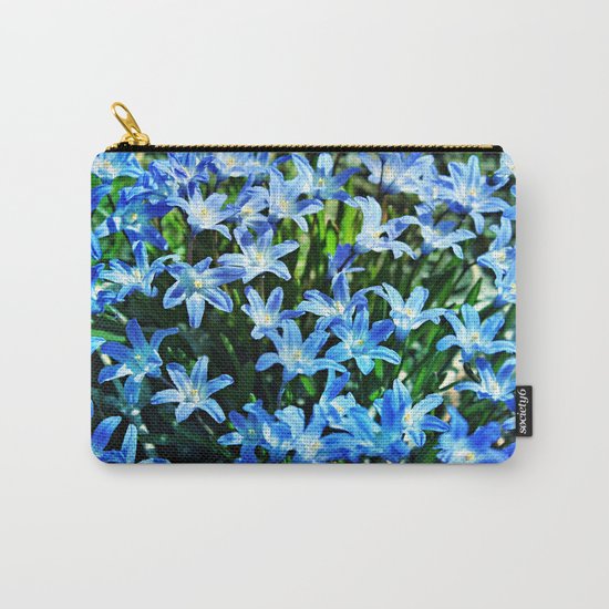 Blue Glory Snow Flowers Carry-All Pouch