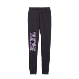 Purple White Floral Halloween Collection Kids Joggers