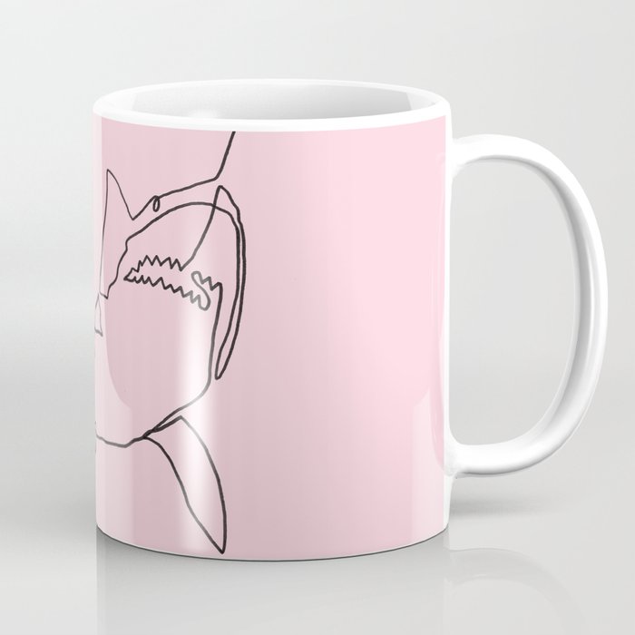 Great White Shark (pink) Coffee Mug