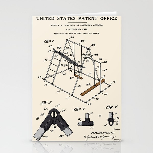 Playground Patent Stationery Cards