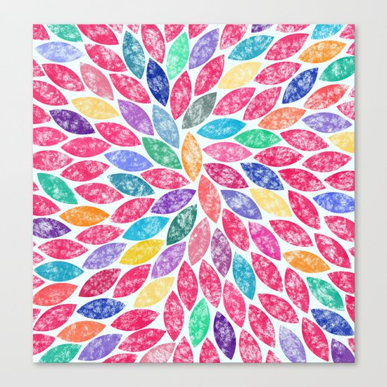 Abstract Colorful leaves II Canvas Print