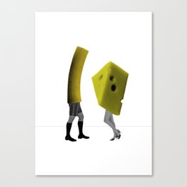Because she's the cheese and I'm the macaroni Canvas Print