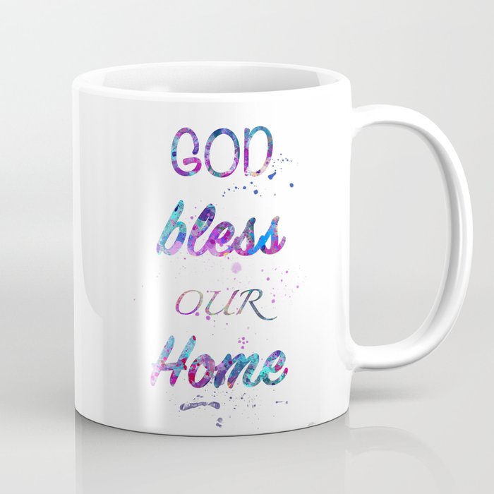 God Bless Our Home Print Watercolor Giclee Wall Art Home Decor