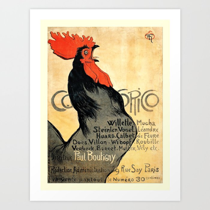 Cocorico Vintage French Poster Art Print