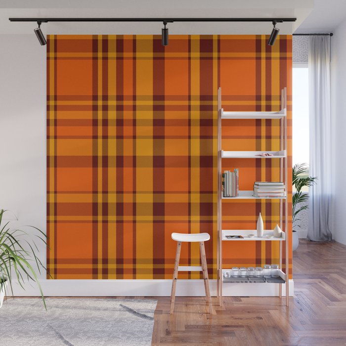 Plaid // Warm Sunset Wall Mural