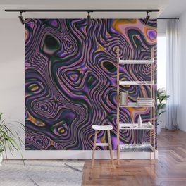 Purple Orange Chaos Wall Mural