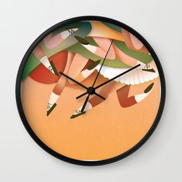 colourfull dance party poster. Wall Clock