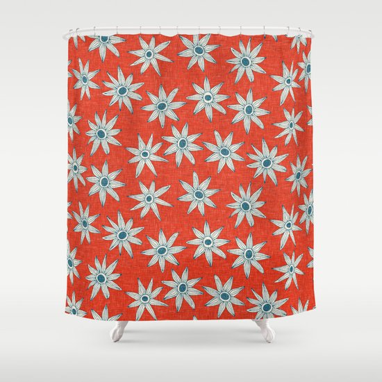 Orange Blue Shower Curtain Orange Blue Shower Curtain