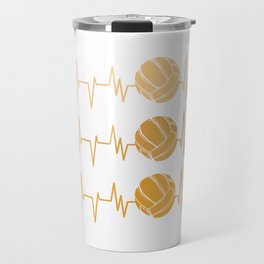 Coffee and Volleyball Served Hot Travel Mug