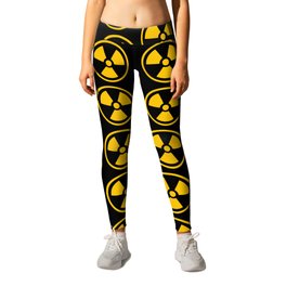Yellow Radioactive Leggings | Game, Nuclear, Goaway, Danger, Symbol, Graphicdesign, Toxic, Yellow, Geek, Beware 