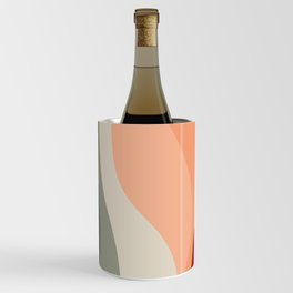 Retro style design with colorful waves Wine Chiller
