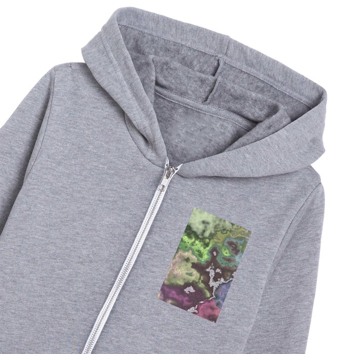 Abstract Marble Texture 148 Kids Zip Hoodie