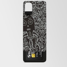 All the world united Street Art Graffiti Black and White Android Card Case