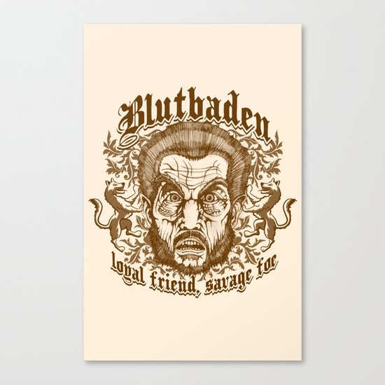 Blutbaden Sepia Canvas Print
