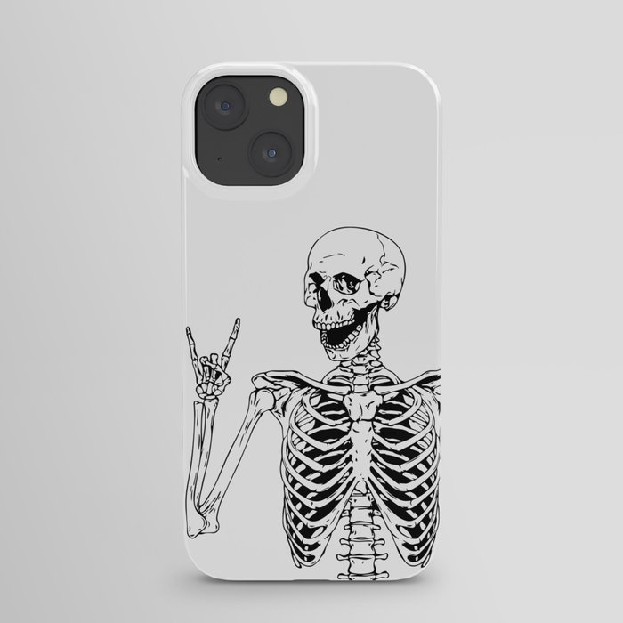 Rock and Roll Skeleton halloween desing iPhone Case