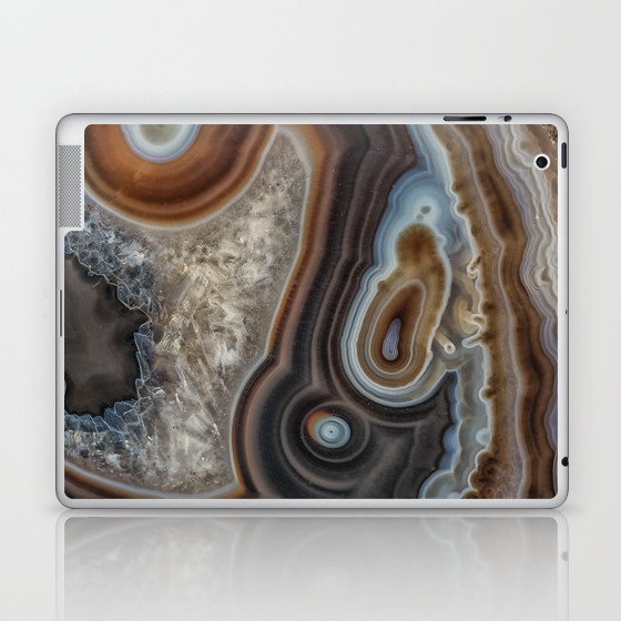 Mocha swirl Agate Laptop & iPad Skin