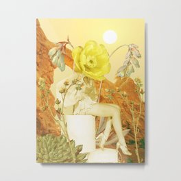 Lady of the Succulents Metal Print