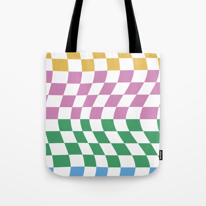 Colorful Checkerboard Pattern 1 Tote Bag