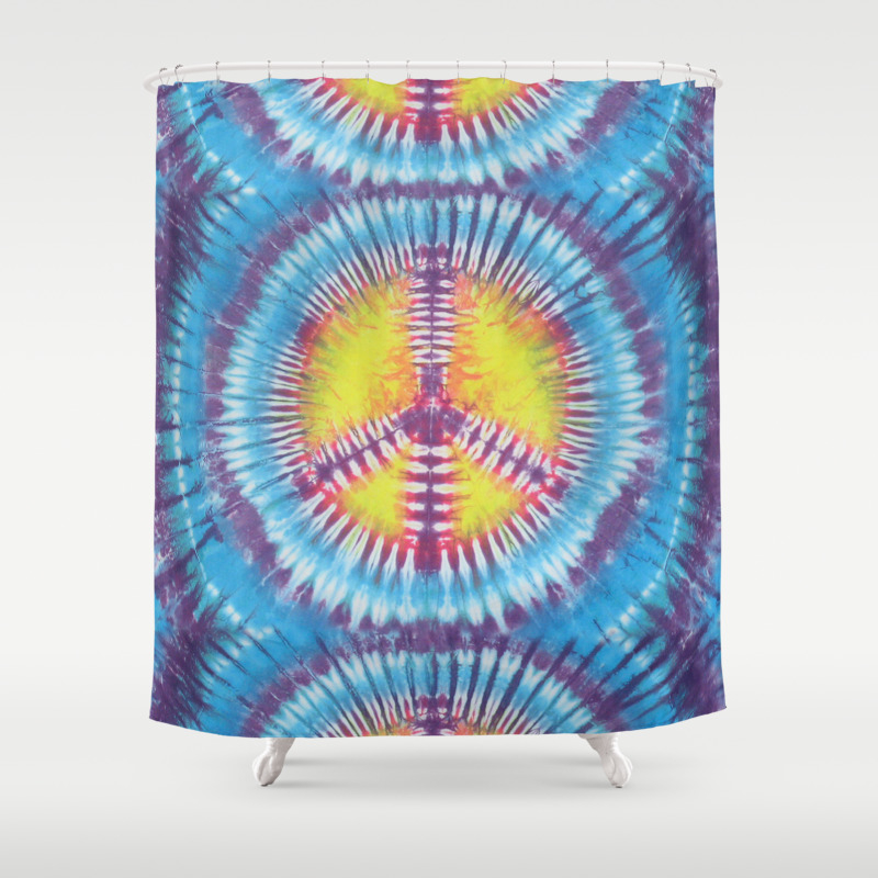 Peace Tie Dye Shower Curtain By Hipster Society6