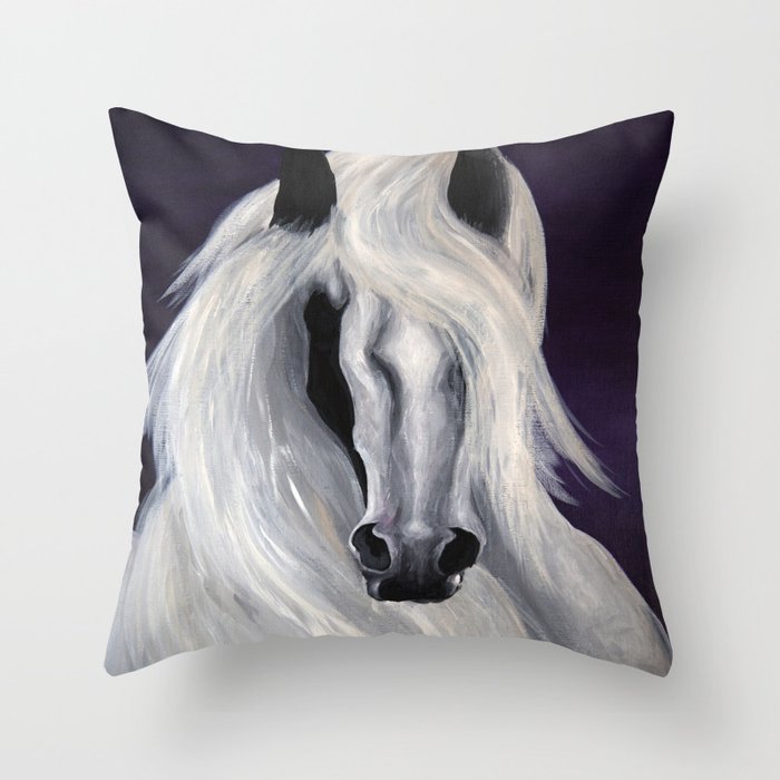 Irish Cob Horse Throw Pillow