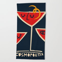 Cosmopolitan Cocktail Beach Towel