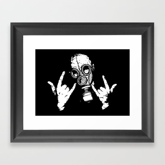 Devil Horns Framed Art Print