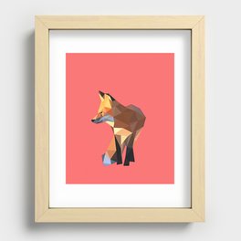 Low Poly Fox Recessed Framed Print
