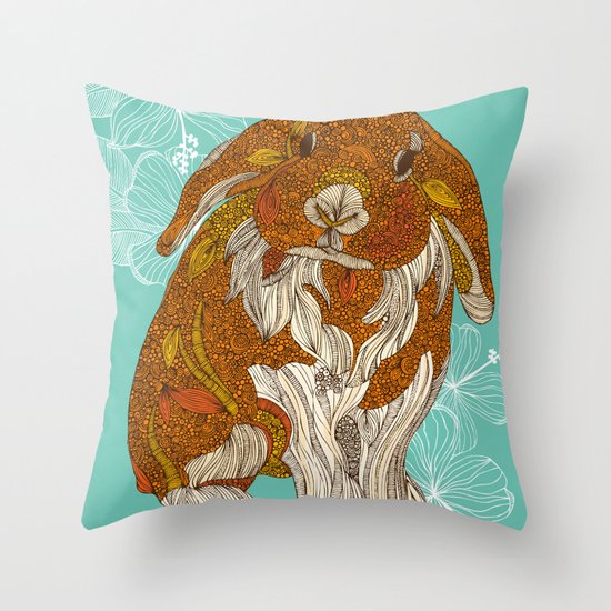 Hello little bunny Throw Pillow